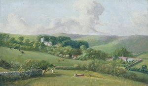 Osmington, vista para a aldeia, c.1816 de John Fisher